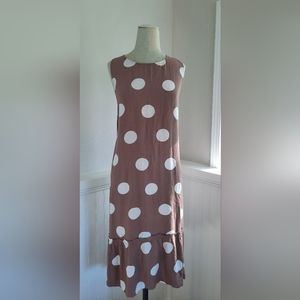 Ann Taylor LOFT polka dot  dress size L